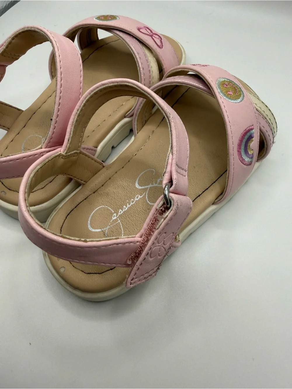 Jessica Simpson Pink Butterfly & Smiley Strap Sandals